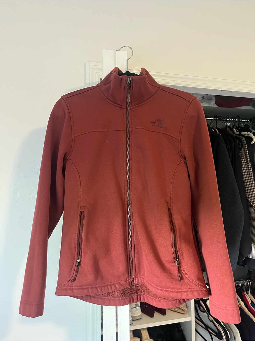 The North Face Women's Maroon Full-Zip Fleece Jacket